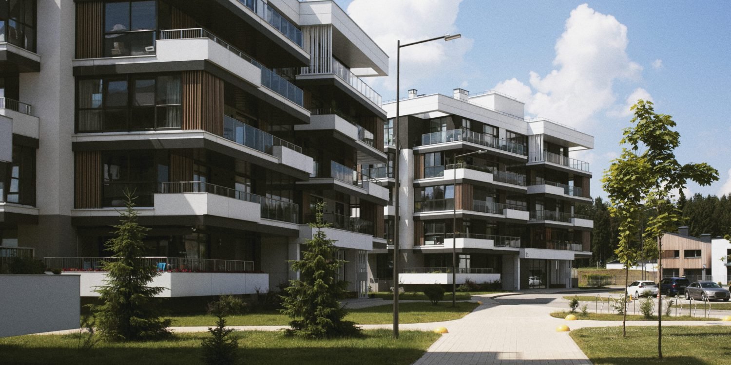 Immeubles résidentiels modernes entourés de verdure